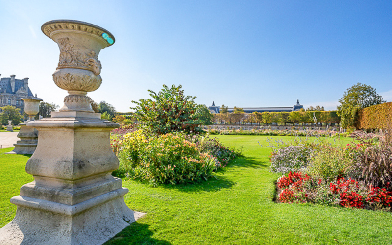 photo du jardin des tuileries sous le soleil de mai